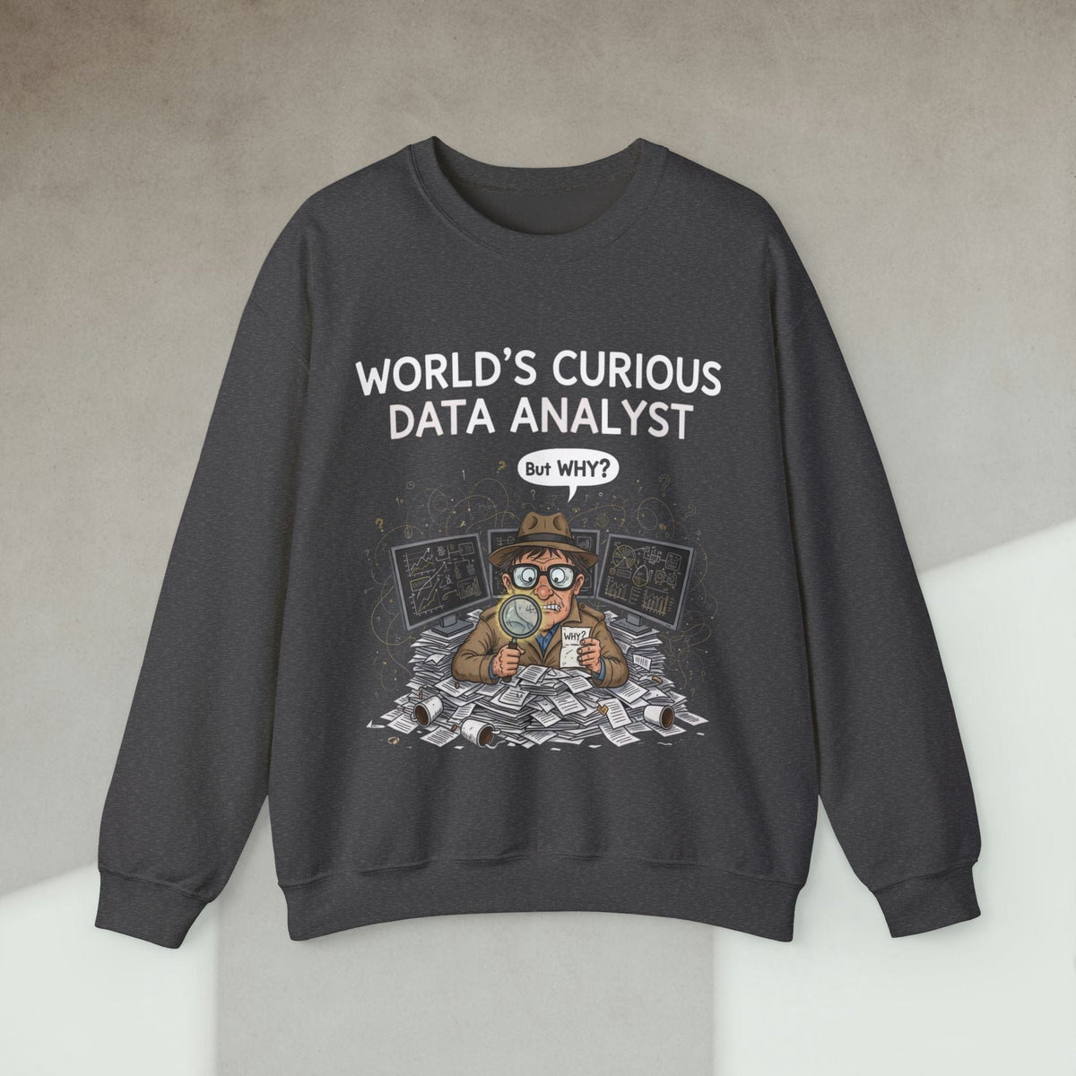 Code Culture world's curious data analyst sweatshirt funny programmer Sweatshirt in S — Code Culture developer clothing