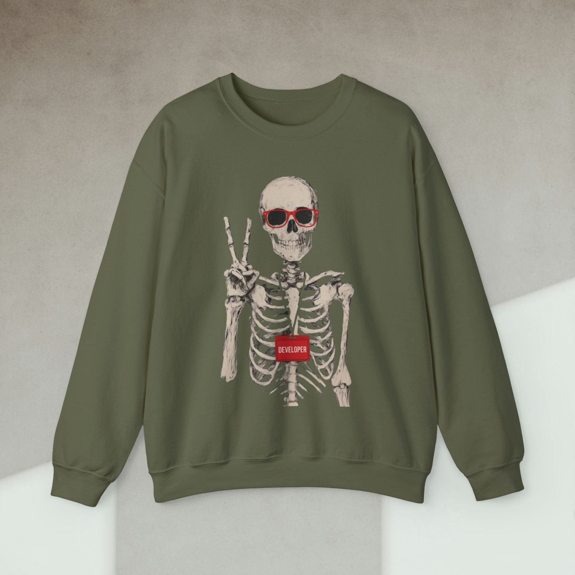 skeleton developer sweatshirt