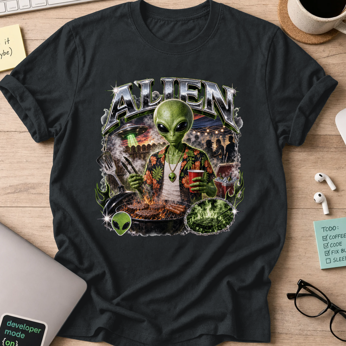Nerd Collection Artwork 031 Shirt - Black mockup