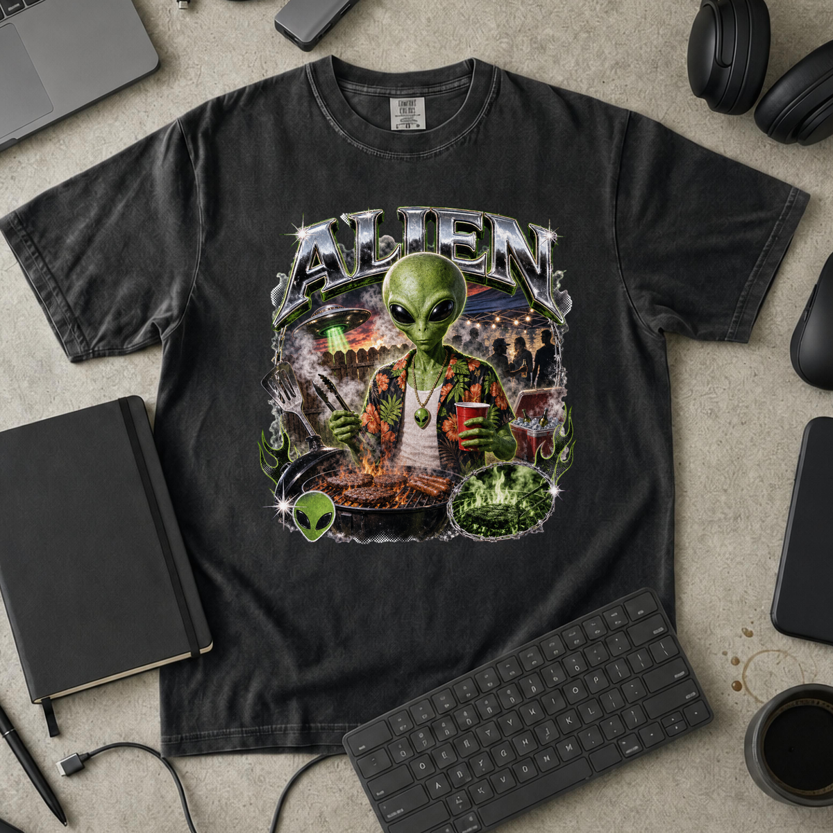 Nerd Collection Artwork 031 Premium Shirt - Black mockup