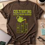 Cultivating Green Squares Shirt — Dark Chocolate