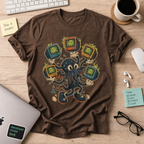 Octopus TV Monster Shirt — Dark Chocolate