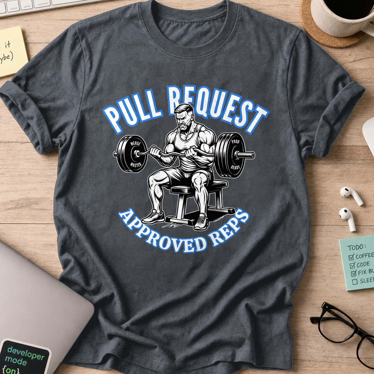 Pull Request Approved Reps Shirt - Dark Heather