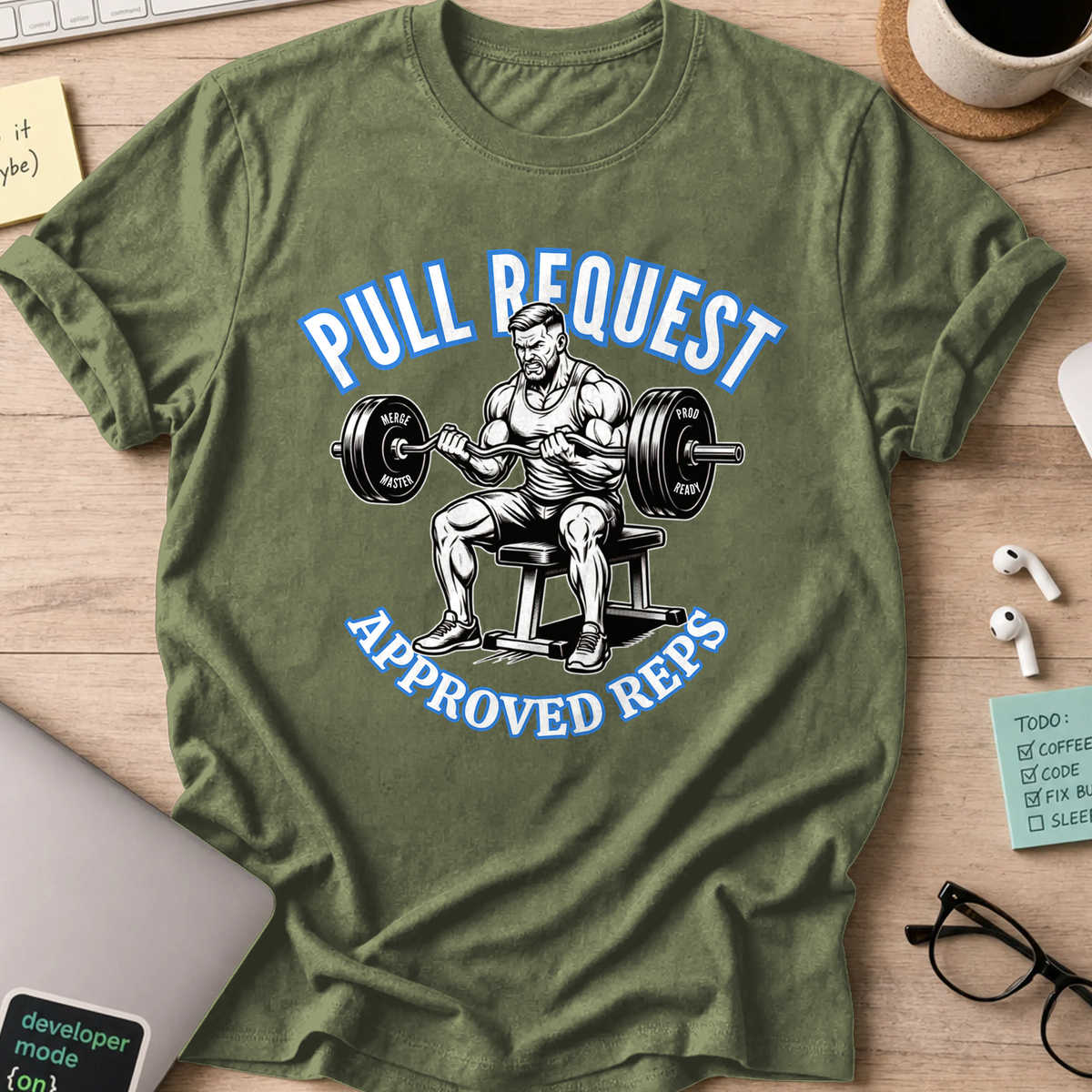 Pull Request Approved Reps Shirt - Military Green