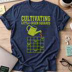 Cultivating Green Squares Shirt — Navy