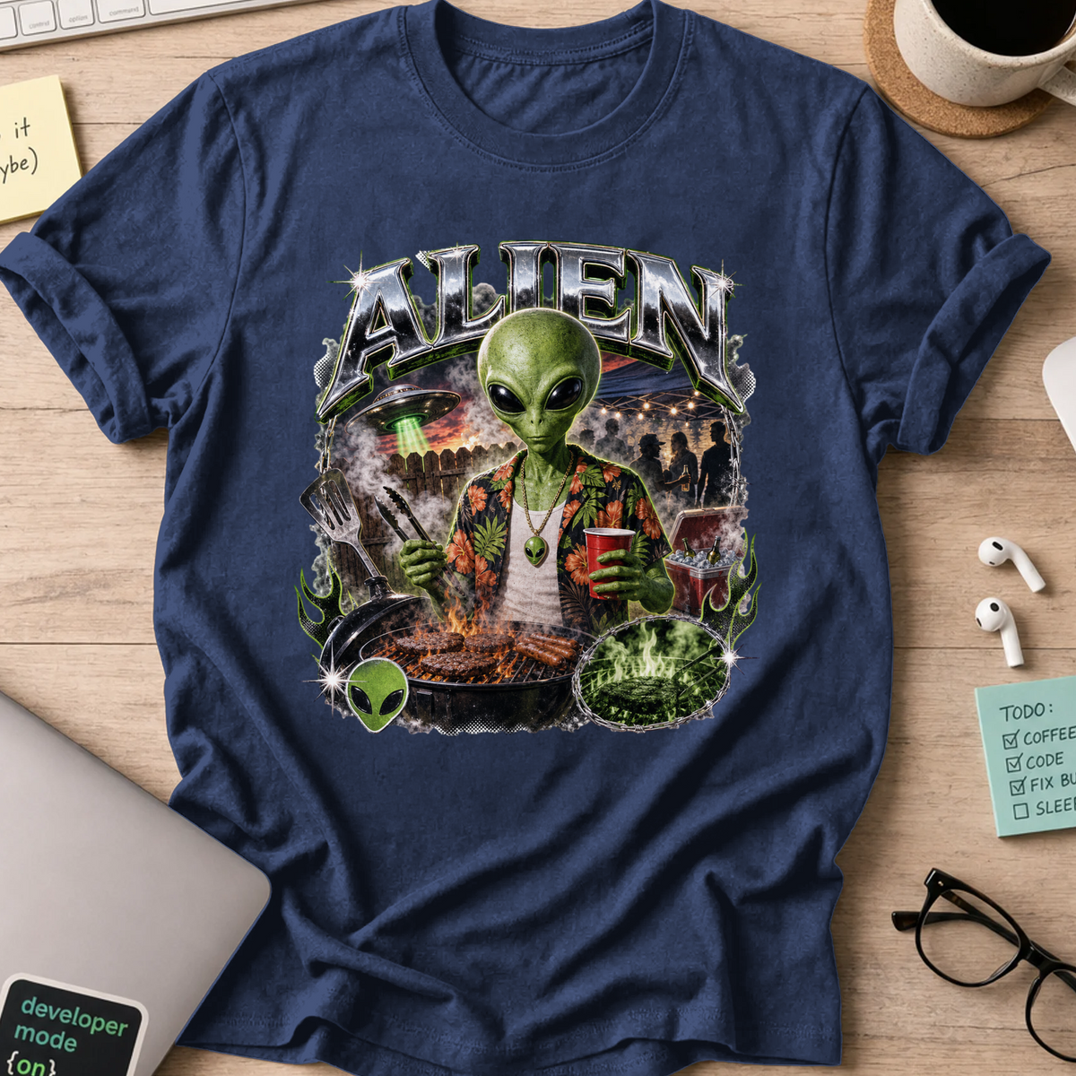 Nerd Collection Artwork 031 Shirt - Navy mockup