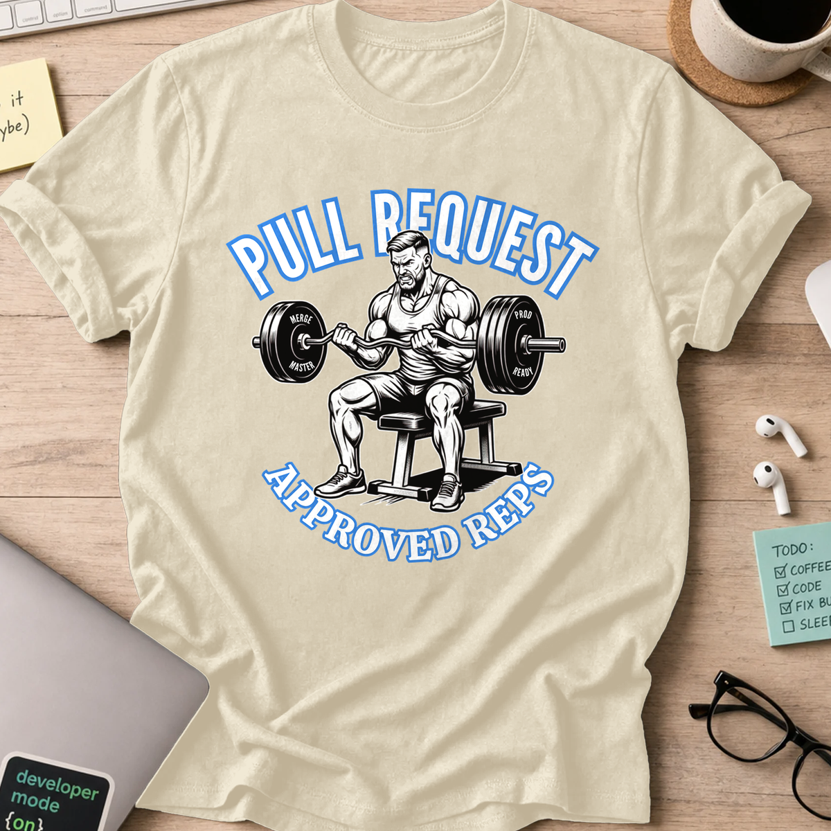 Pull Request Approved Reps Shirt - Natural