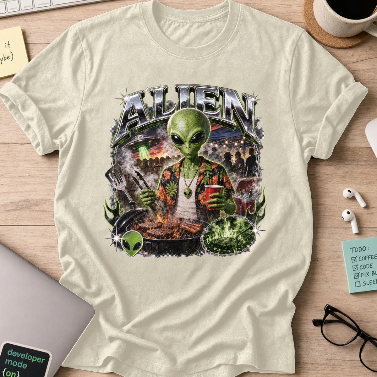 Nerd Collection Artwork 031 Shirt - Natural mockup