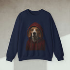 Code Culture dog in hoodie sweatshirt funny programmer Sweatshirt in S — Code Culture developer clothing