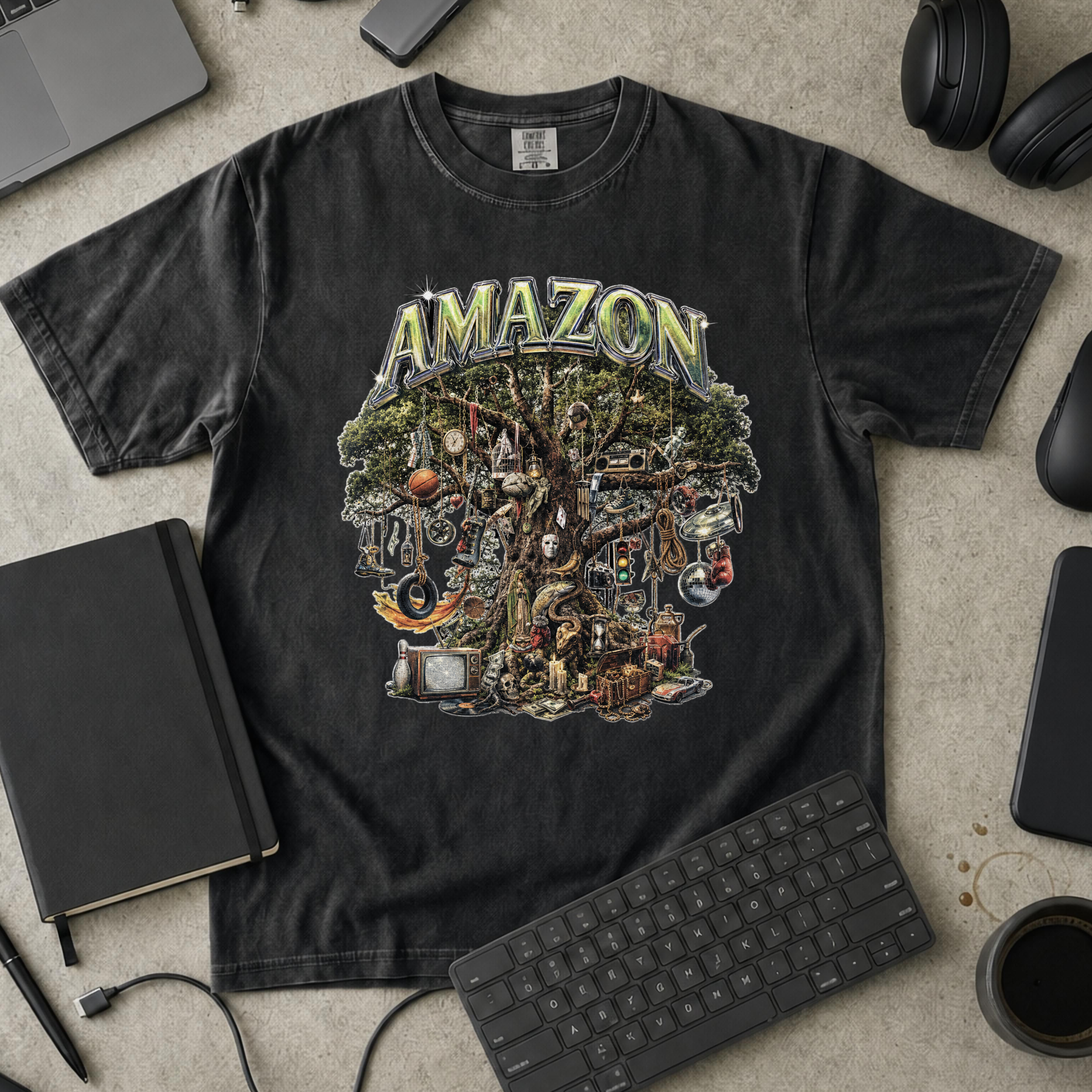 Nerd Collection Artwork 032 Premium Shirt - Black mockup