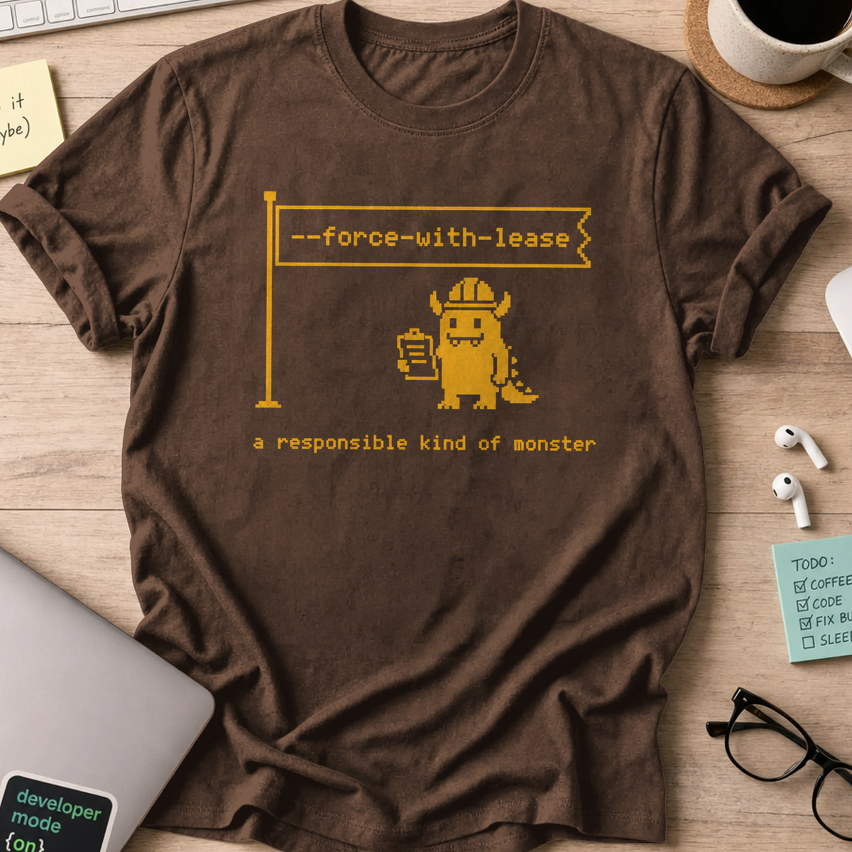 Force With Lease Shirt — Dark Chocolate