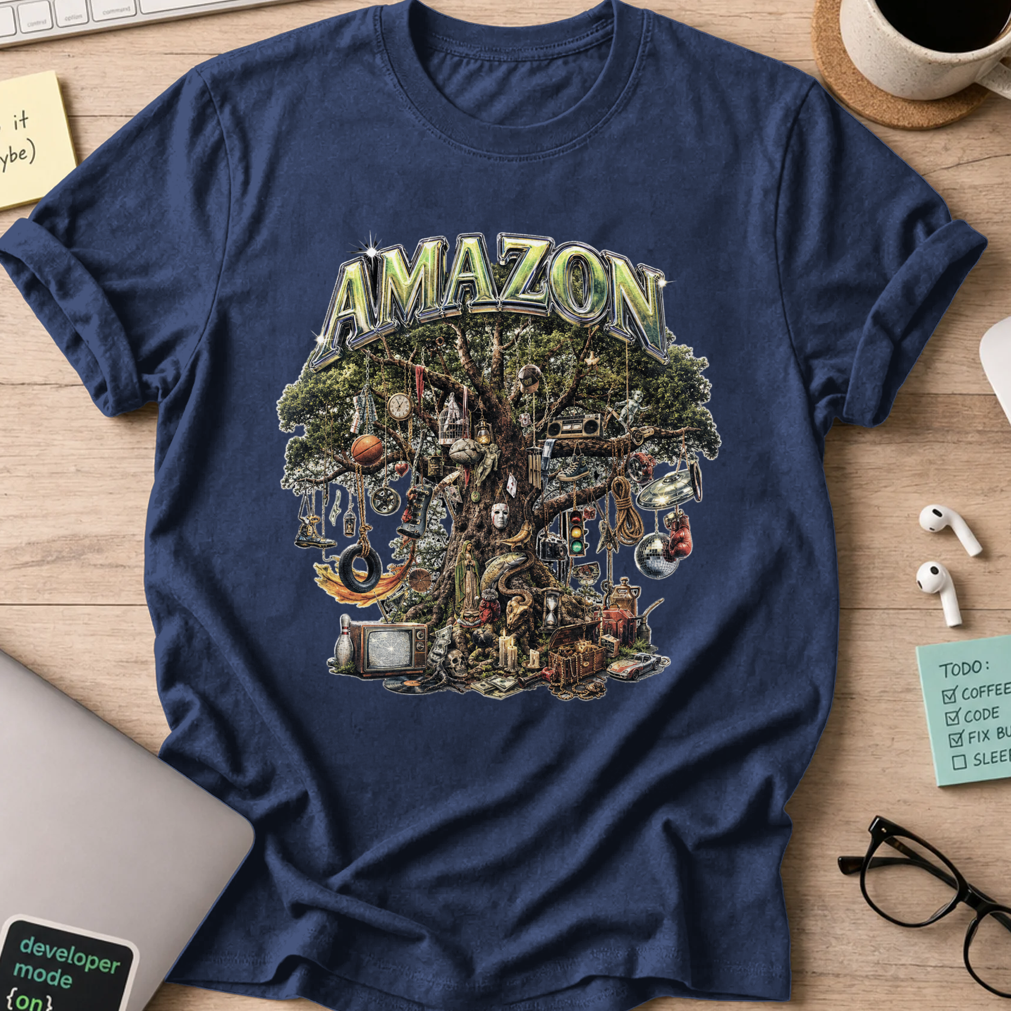 Nerd Collection Artwork 032 Shirt - Navy mockup