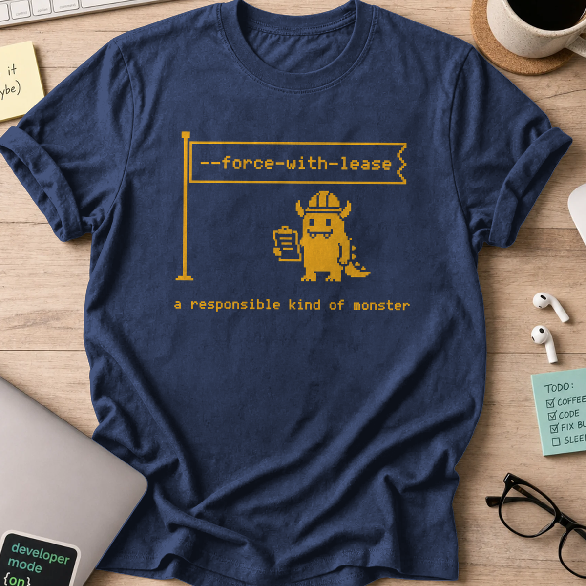 Force With Lease Shirt — Navy