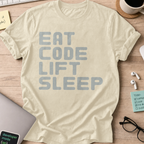 Eat Code Lift Sleep Shirt - Natural