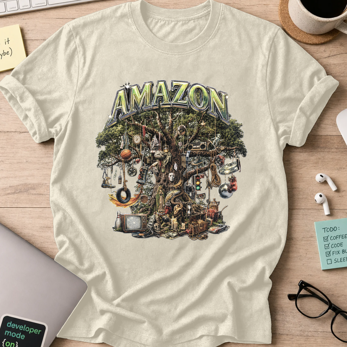 Nerd Collection Artwork 032 Shirt - Natural mockup