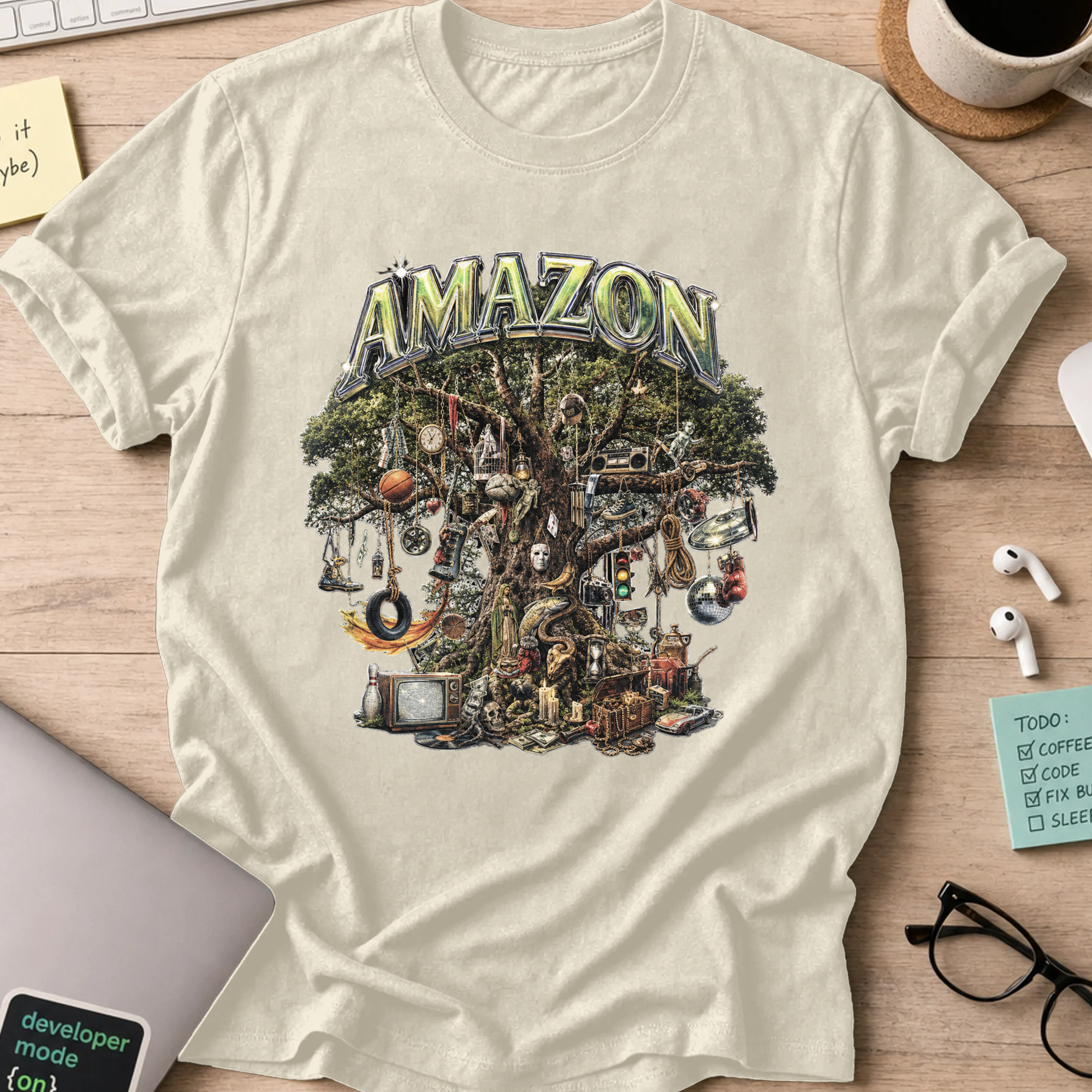 Nerd Collection Artwork 032 Shirt - Natural mockup