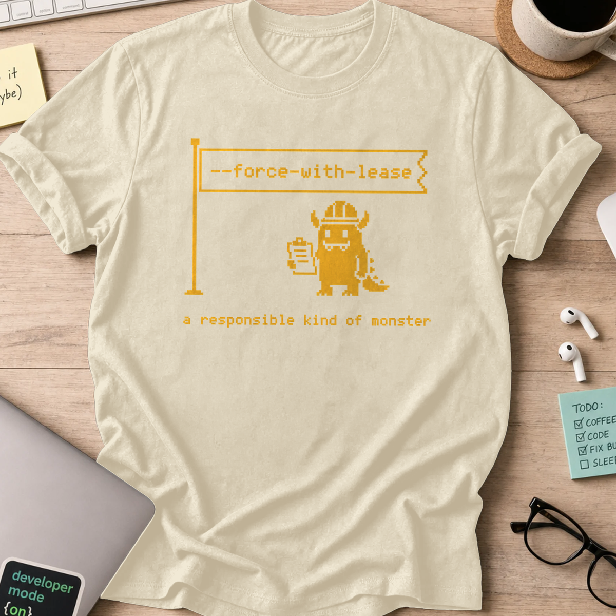 Force With Lease Shirt — Natural