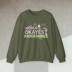Code Culture world's okayest programmer sweatshirt funny programmer Sweatshirt in S — Code Culture developer clothing
