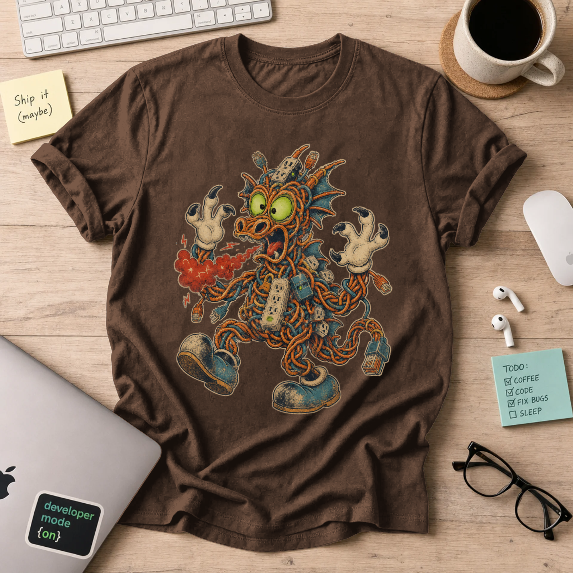 Cable Monster Shirt — Dark Chocolate
