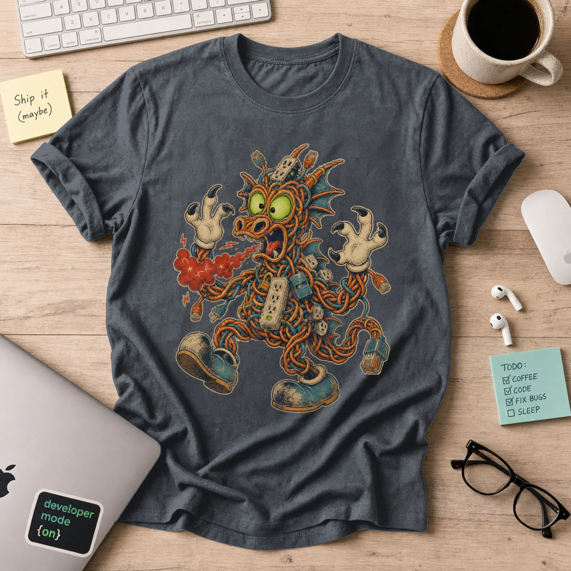 Cable Monster Shirt — Dark Heather