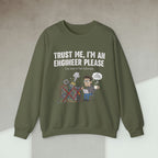 Code Culture trust me im an engineer please sweatshirt funny programmer Sweatshirt in S — Code Culture developer clothing