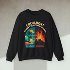 Code Culture localhost vs production sweatshirt funny programmer Sweatshirt in S — Code Culture developer clothing