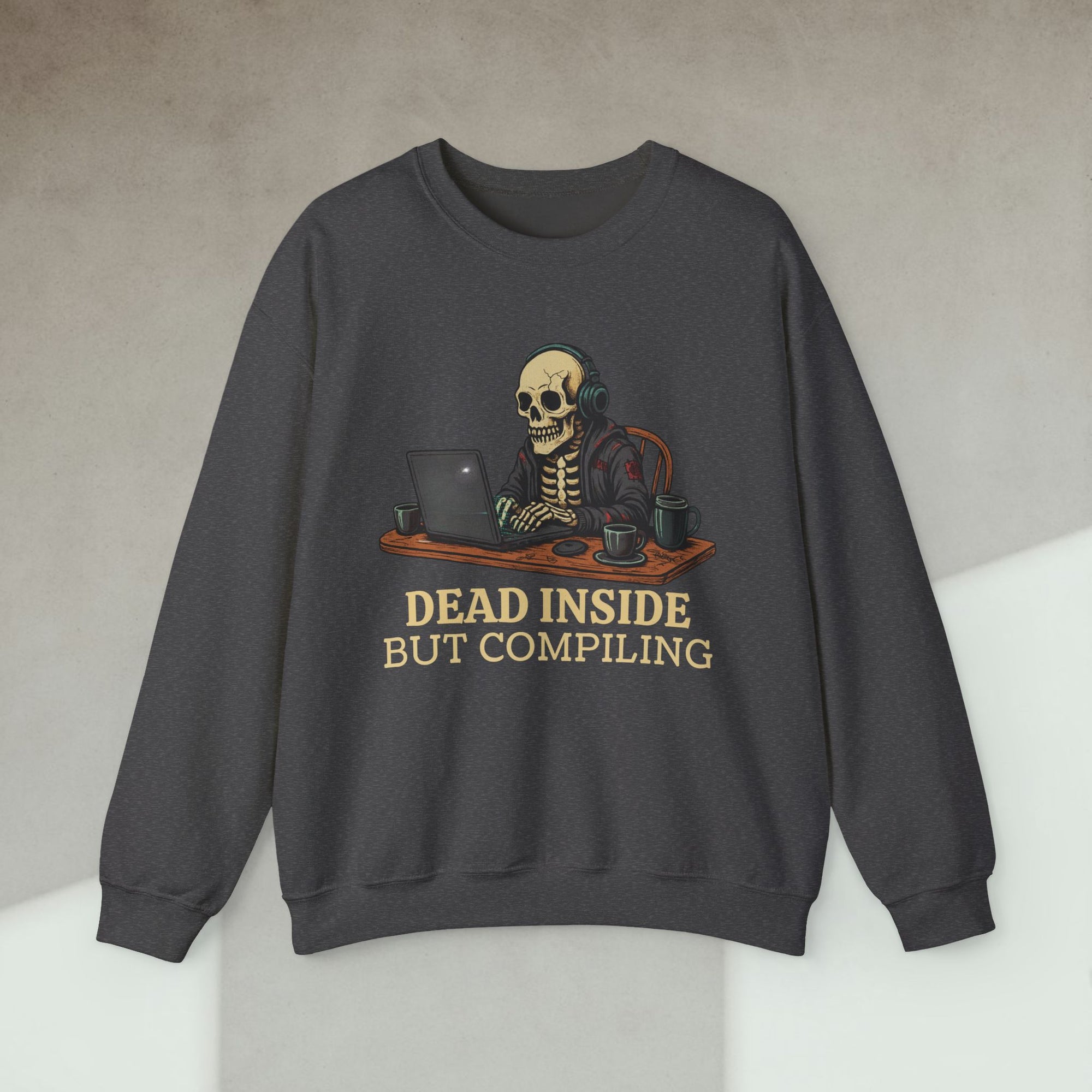 dead inside but compiling sweatshirt