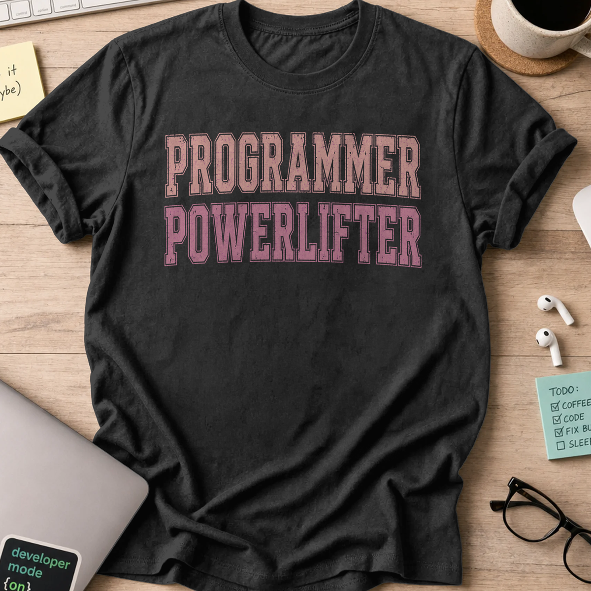 Programmer Powerlifter Shirt - Black