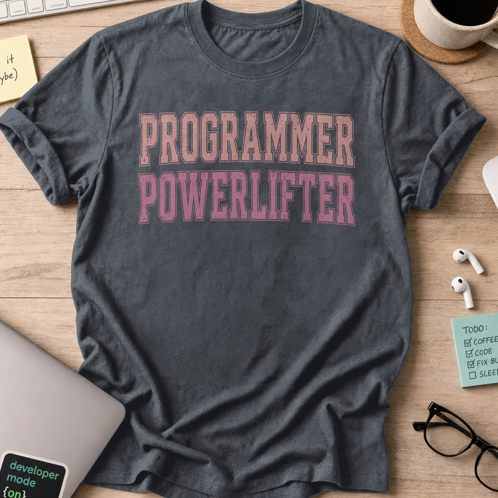 Programmer Powerlifter Shirt - Dark Heather