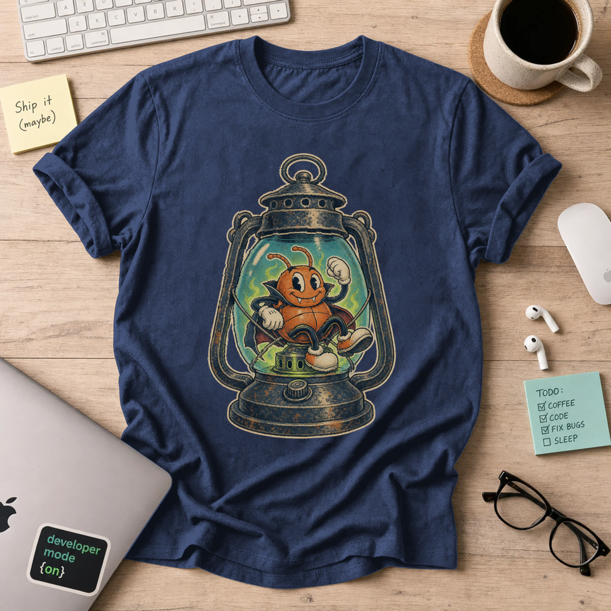 Bug in a Lantern Shirt — Navy