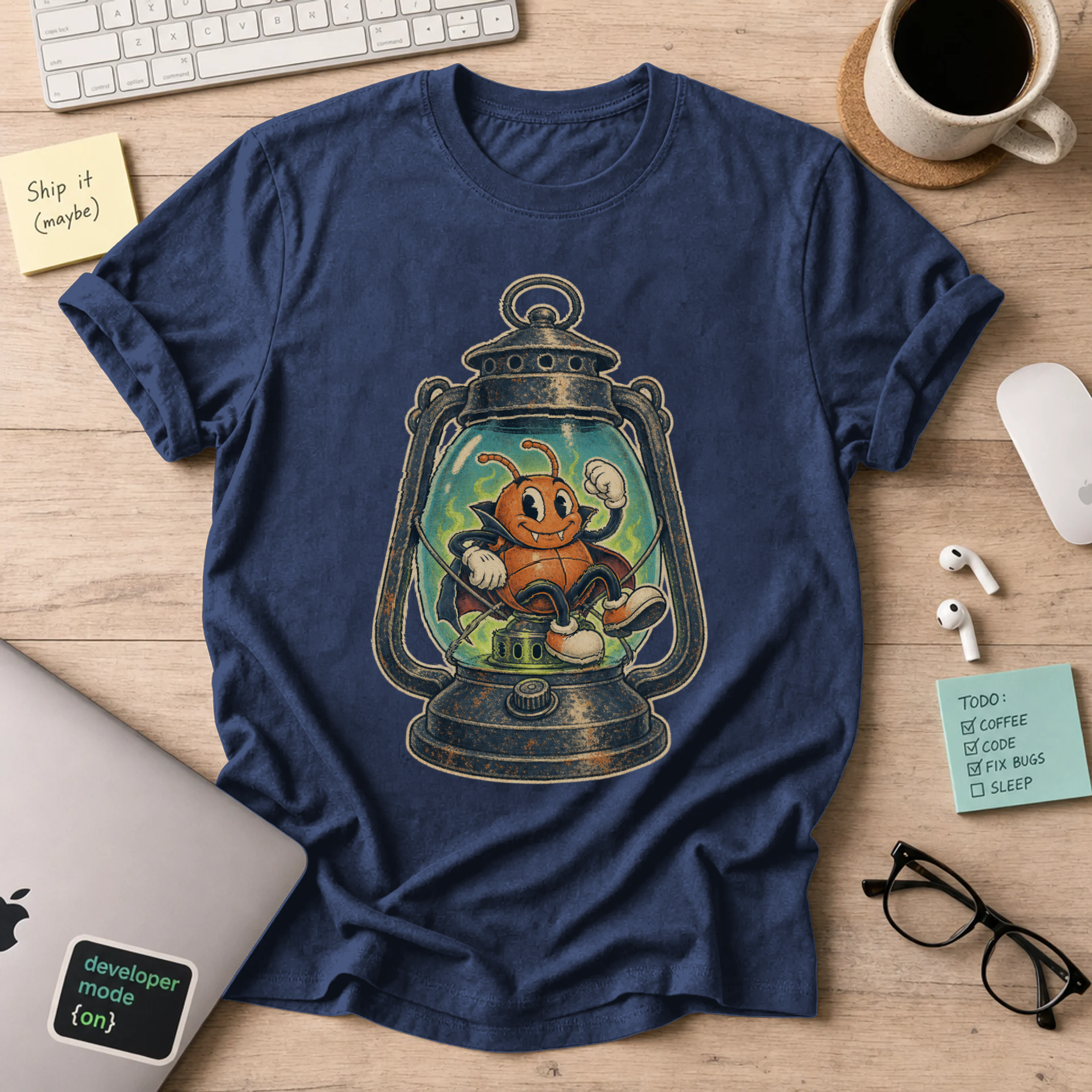 Bug in a Lantern Shirt — Navy