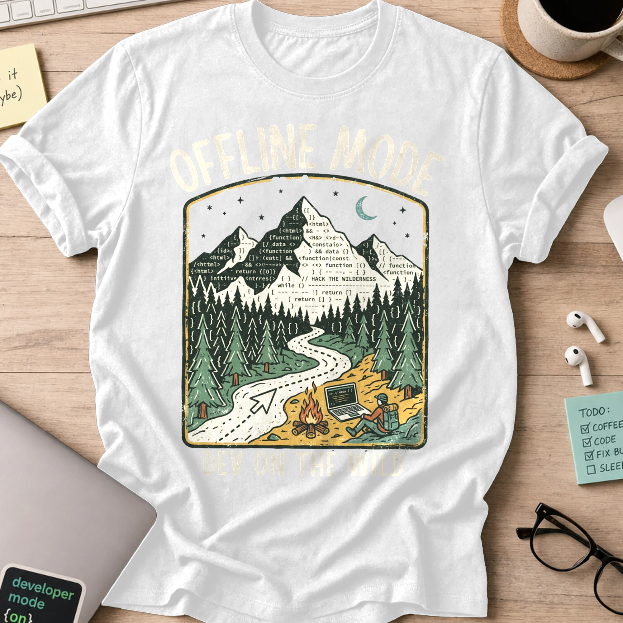 Offline Mode Dev On The Wild Shirt — White