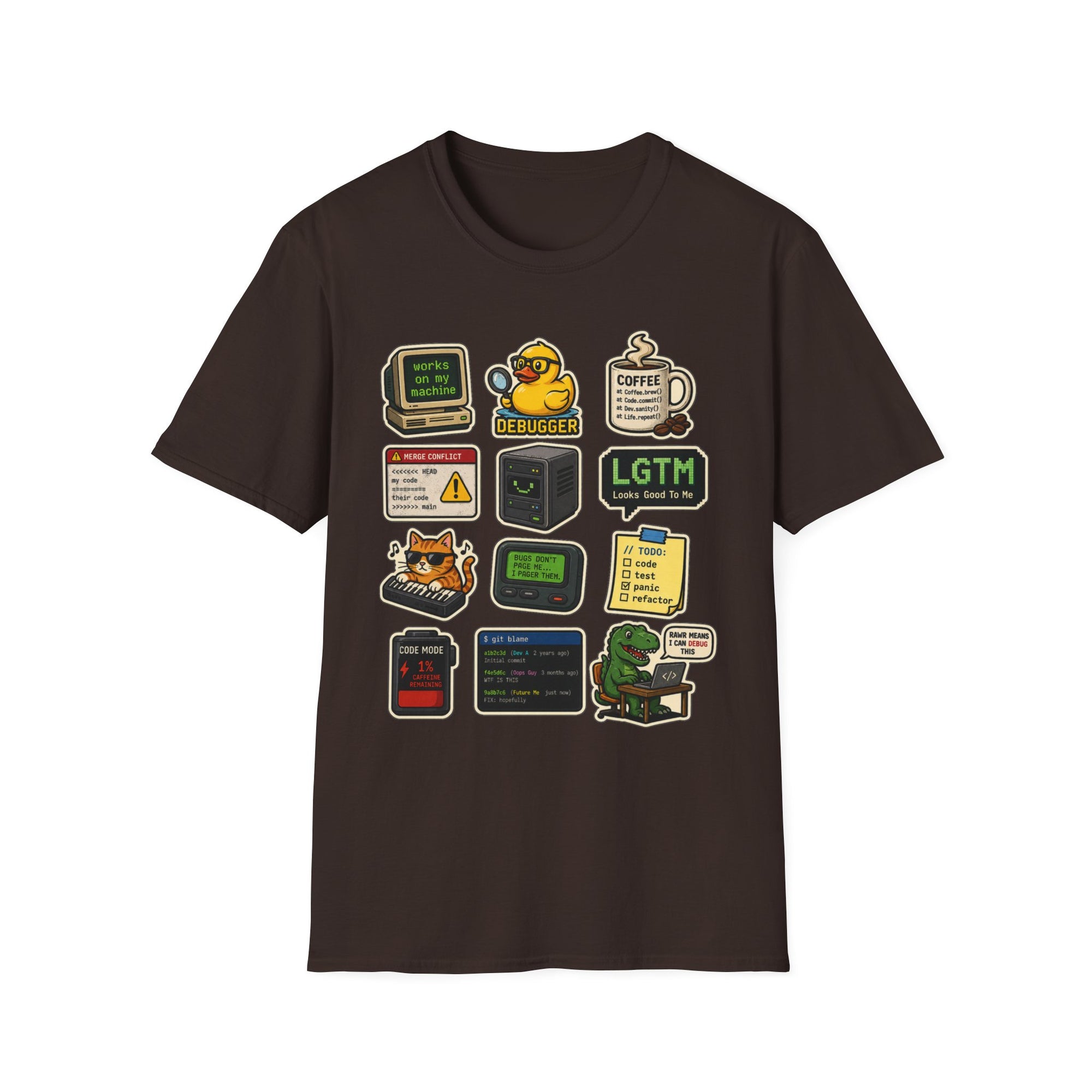 Works On My Machine Retro Sticker Shirt