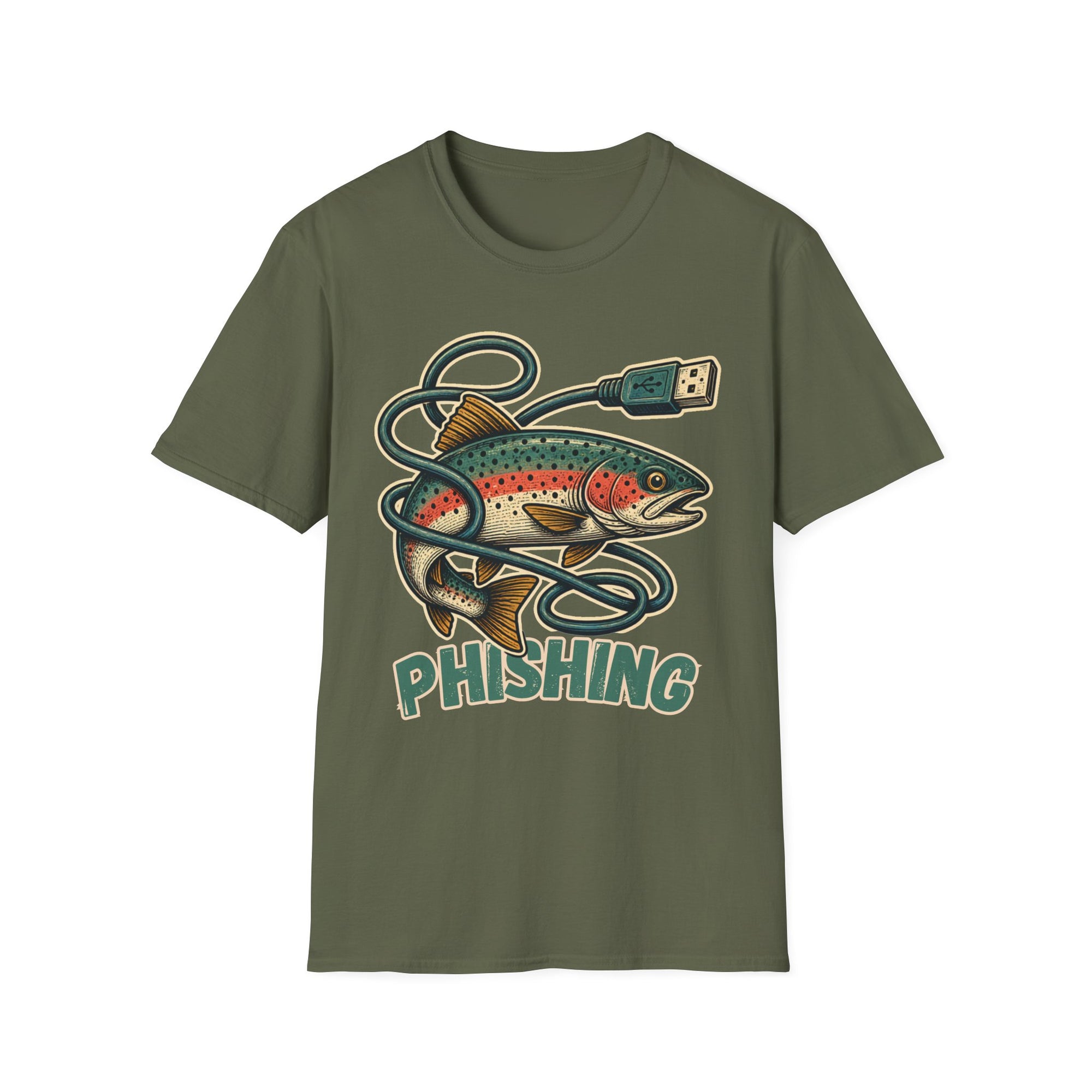 Phishing Vintage Fish Shirt