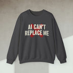 Code Culture ai cant replace me sweatshirt funny programmer Sweatshirt in S — Code Culture developer clothing