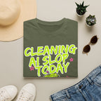Cleaning AI Slop Today Graffiti Robot Shirt