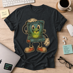 Laptop Plant Monster Shirt — Black