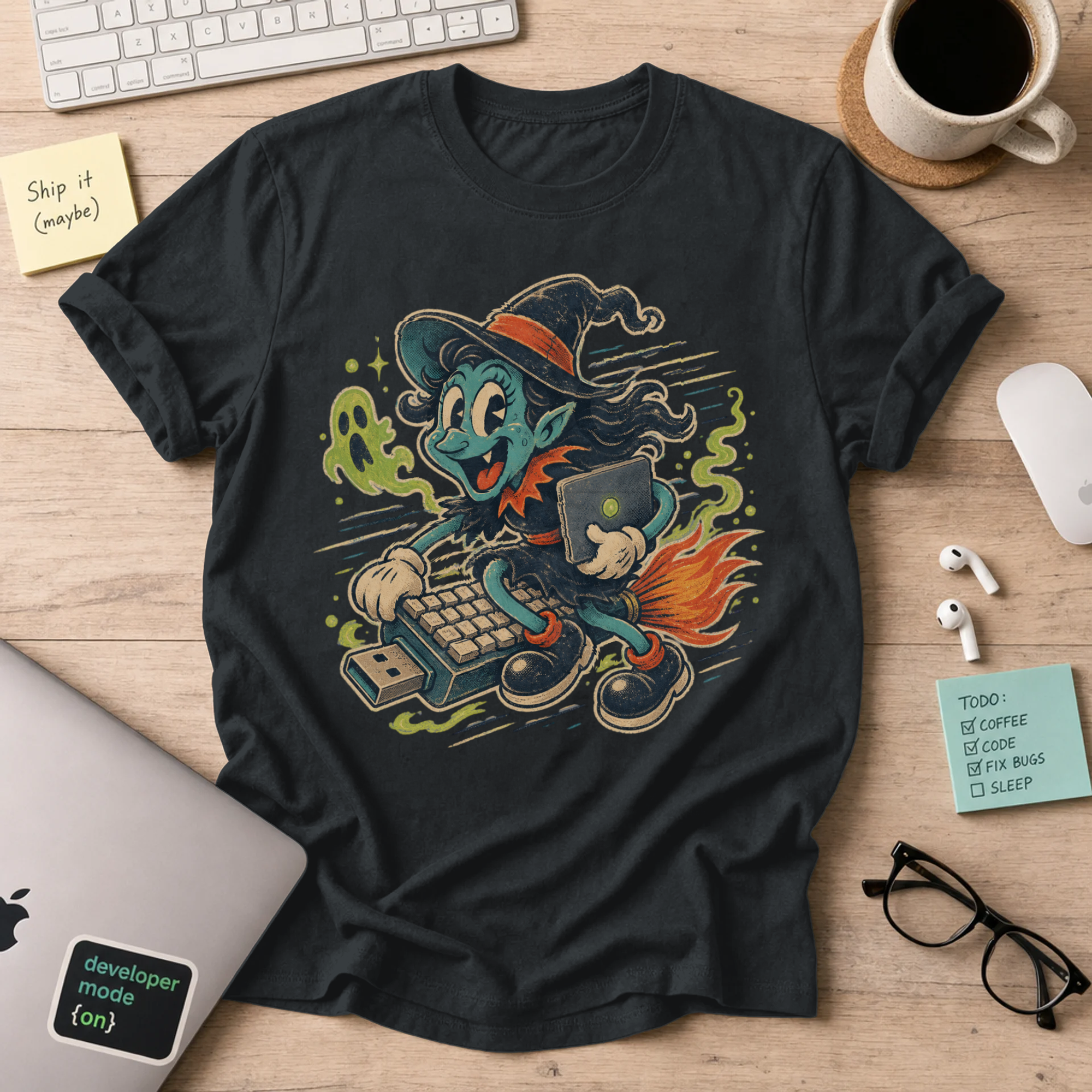 Witch Coder Shirt — Black