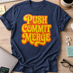Push Commit Merge Shirt — Navy