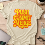Push Commit Merge Shirt — Natural