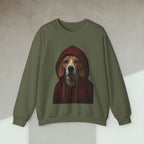 Code Culture dog in hoodie sweatshirt funny programmer Sweatshirt in S — Code Culture developer clothing