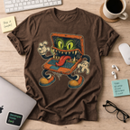 Possessed Laptop Shirt — Dark Chocolate