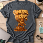 Merge or Die Shirt — Dark Heather