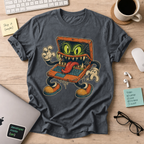 Possessed Laptop Shirt — Dark Heather