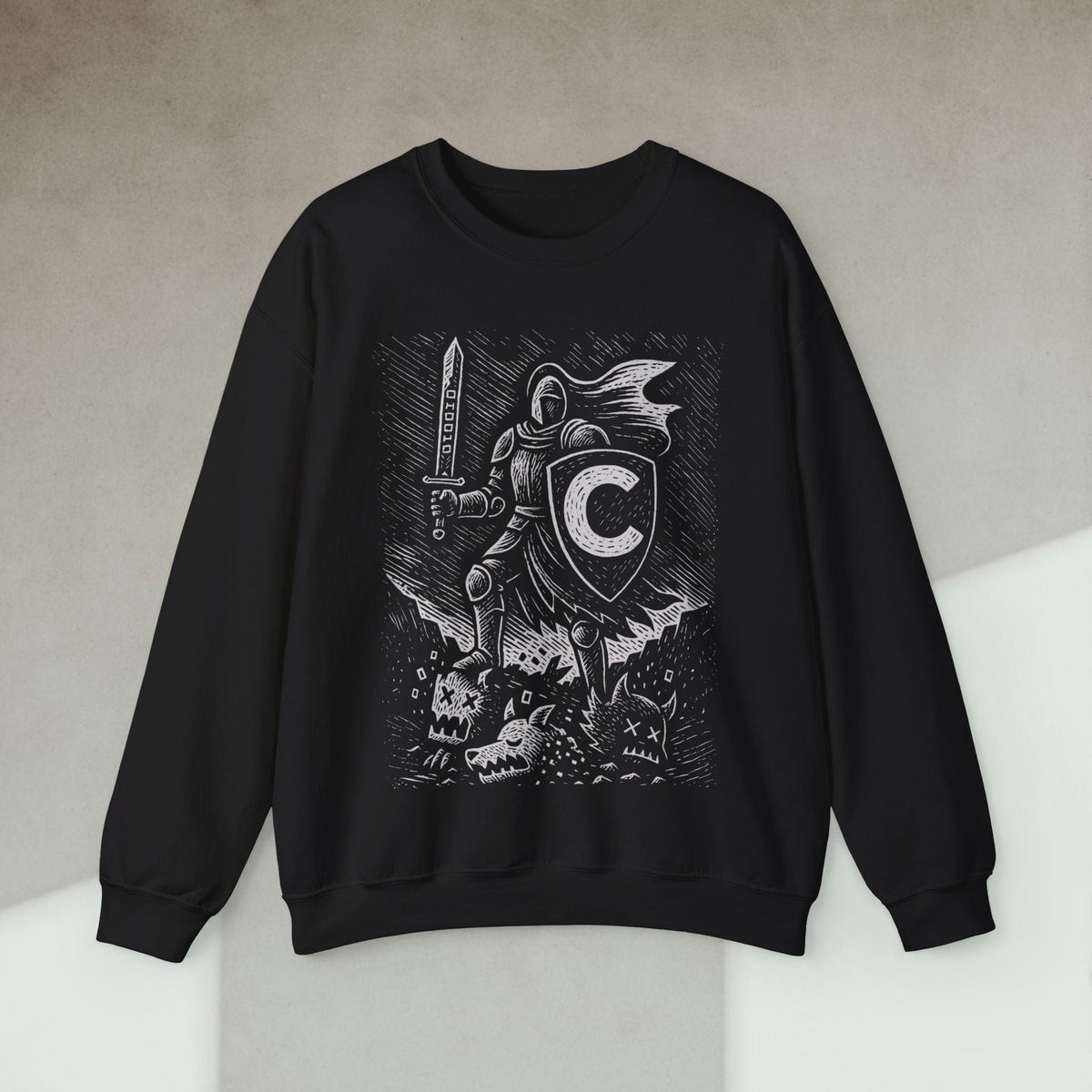 Code Culture C knight sweatshirt funny programmer Sweatshirt in S — Code Culture developer clothing