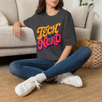 Tech Nerd Retro Typography Shirt