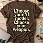 Choose Your Weapon Shirt — Dark Chocolate
