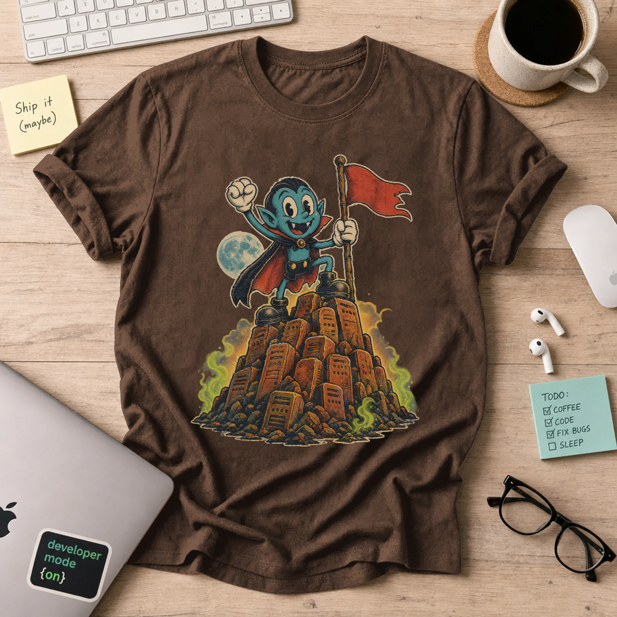 Vampire Server Overlord Shirt — Dark Chocolate