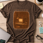 Works on My Machine Bug Shirt — Dark Chocolate