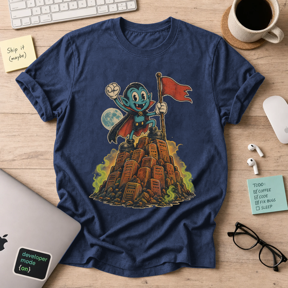 Vampire Server Overlord Shirt — Navy